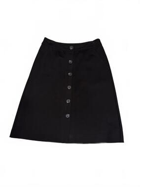 Trina Turk black button front skirt